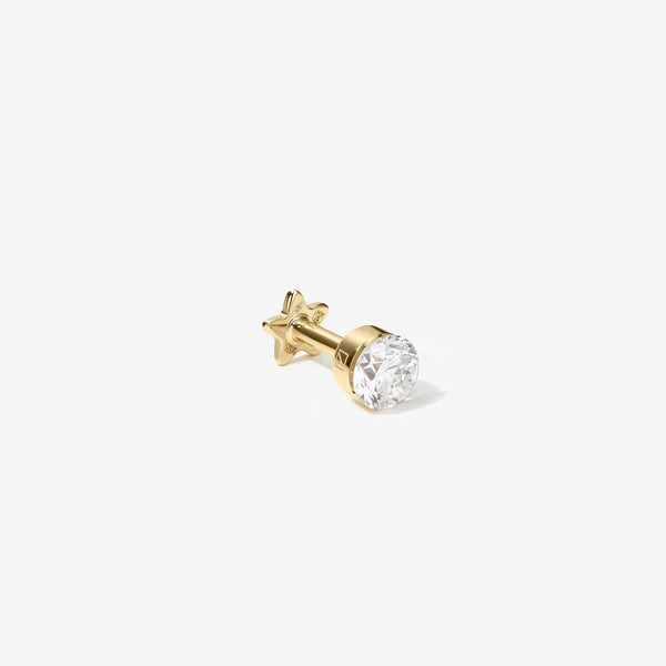 Vince round diamond piercing