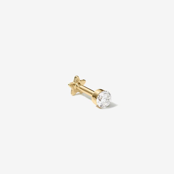 Vince round diamond piercing