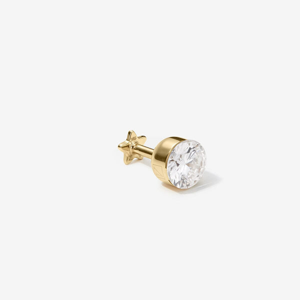 Vince round diamond piercing