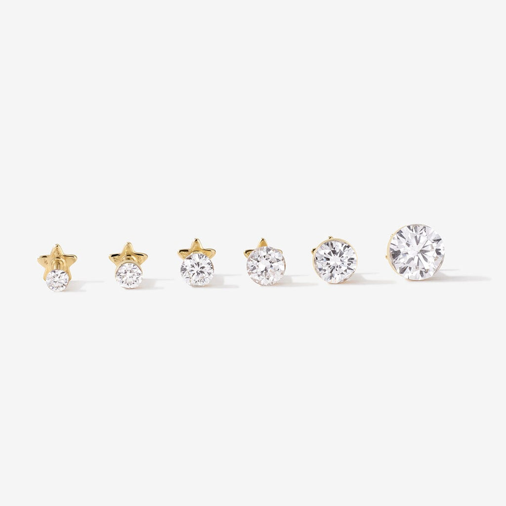 Vince round diamond piercing